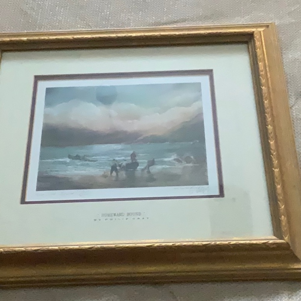 Framed Seascape Art Print limited edition 19/2000
